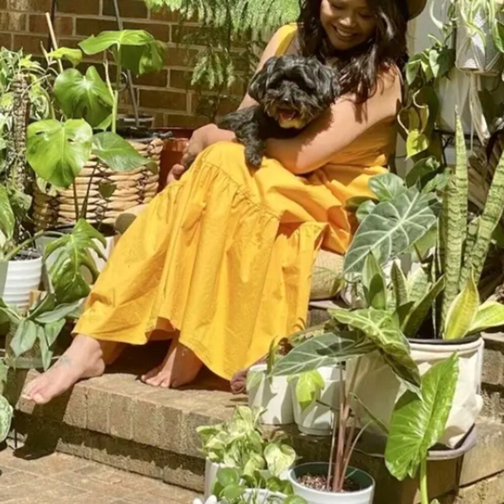 Color Me Courtney Mustard Tiered Ruffle Maxi Dress SIZE 2 Cottage Sundress $400 - Picture 7 of 14